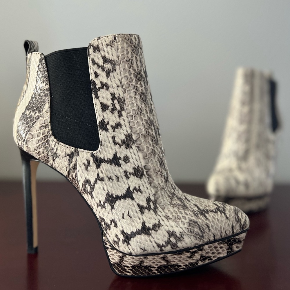 Michael Kors Meadow Snakeskin Platform Booties
